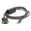 Zebra CBA-R10-S07ZBR kabel szeregowy Czarny 2,13 m DB9 RJ-45