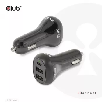 CLUB3D Ładowarka samochodowa do notebooka / laptopa 36 Watt, Auto, gniazdo zapalniczki, 24 V, czarna