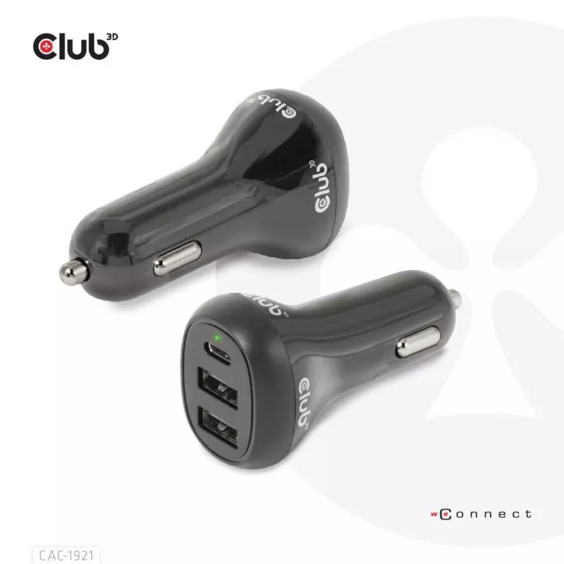 CLUB3D Ładowarka samochodowa do notebooka / laptopa 36 Watt, Auto, gniazdo zapalniczki, 24 V, czarna