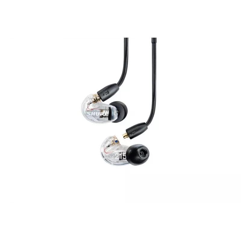Shure AONIC 215 - słuchawki douszne z pojedynczym przetwornikiem i kablem 3,5 mm (przezroczyste)