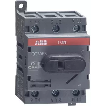 ABB OT80F3 - 3P - Wiczerwony - Czarny - IEC 60947-3 / UL 508 / CSA C22.2 No. 14 - 600 V - 52,5 mm