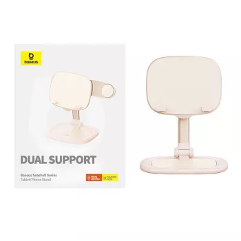Stojak na tablet i telefon Baseus Seashell Series Pink — regulowana wysokość, lekki