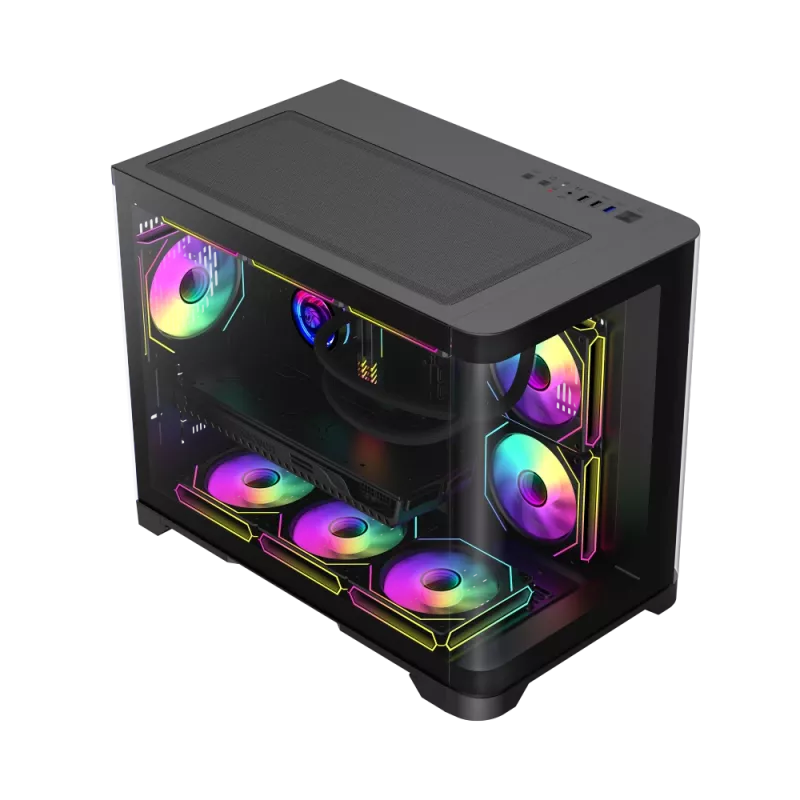 Obudowa Gamemax HYPE-M BK | Czarna | Micro | Bez zasilacza