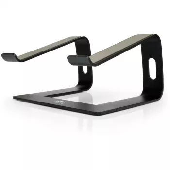 Podstawka pod laptopa Port Designs 901103 — aluminium i czarna, obsługa do 15,6 cala, szerokość 260 mm, głębokość 145 mm, wysokość 225 mm