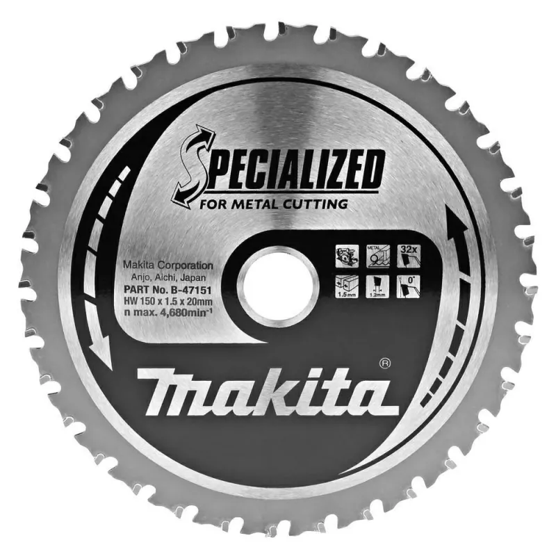 TARCZA DO PIŁY TARCZOWEJ DO METALU MAKITA 150x20x32Z
