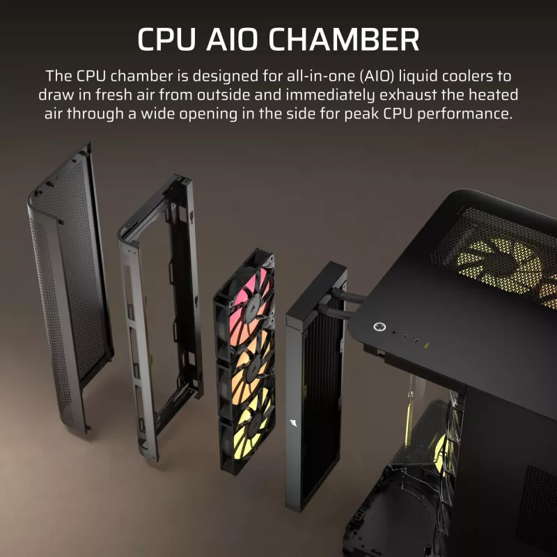 Obudowa PC Corsair AIR 5400 RS-R ARGB Midi Tower Czarna