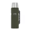 Termiczna butelka THERMOS TH-170028 470 ml, izolowana próżniowo stal nierdzewna, zielona armia, 24 h gorące/zimne