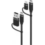 Alogic ELEMENTS SILICONE 4-IN-1 - Kabel - Cyfrowy/Danych (ELSI4IN1U2BK1.5)