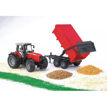 Model ciągnika BRUDER Massey Ferguson 7480 z wywrotką