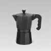 Moka pot Maestro MR-1666-6-Czarny — manualny zaparzacz do kawy na płytę grzewczą, 6 filiżanek, 300 ml, czarne aluminium