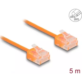 Kabel sieciowy DeLOCK RJ45 Cat.6 UTP Ultra cienki 5m pomarańczowy