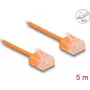 Kabel sieciowy DeLOCK RJ45 Cat.6 UTP Ultra cienki 5m pomarańczowy