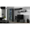 Stolik RTV cama meble SOHO 140 — 1400×430×370 mm, szary blat (płyta wiórowa), szara rama