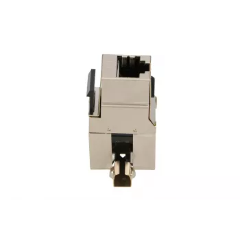 Keystone jack Extralink CAT6 STP RJ45, żeński, kolor steel, 1 szt.