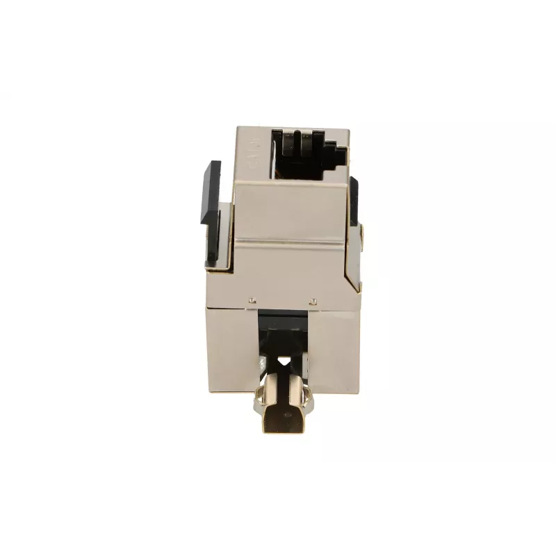 Keystone jack Extralink CAT6 STP RJ45, żeński, kolor steel, 1 szt.