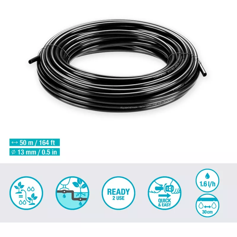 Gardena 13504-20 wąż ogrodowy 50 m Podziemny Czarny