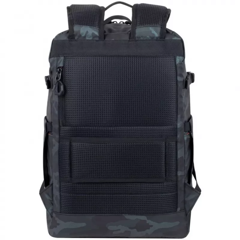 Plecak Rivacase Sherwood Camouflage, granatowy Poliester, poliuretan