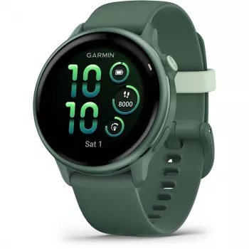 Smartwatch GARMIN vívoactive 6 – zegarek sportowy, koperta aluminiowo-polimerowa 42 mm, wyświetlacz AMOLED 1,2 cala, GPS, 5 ATM, optyczny pulsometr, SpO2, 8 GB, zielony