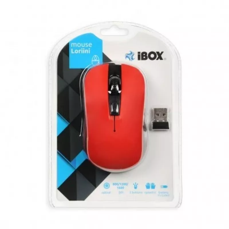 Mysz iBox LORIINI symetryczna RF bezprzewodowa optyczna 1600 DPI