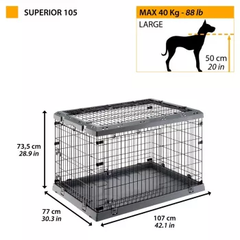 FERPLAST Superior 105 - klatka dla psa - 107 x 77 x 73.5 cm