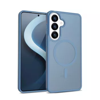 Crong Hybrid Matte Magnetyczne etui na Samsung Galaxy S26 — PC+TPU, Niebieski