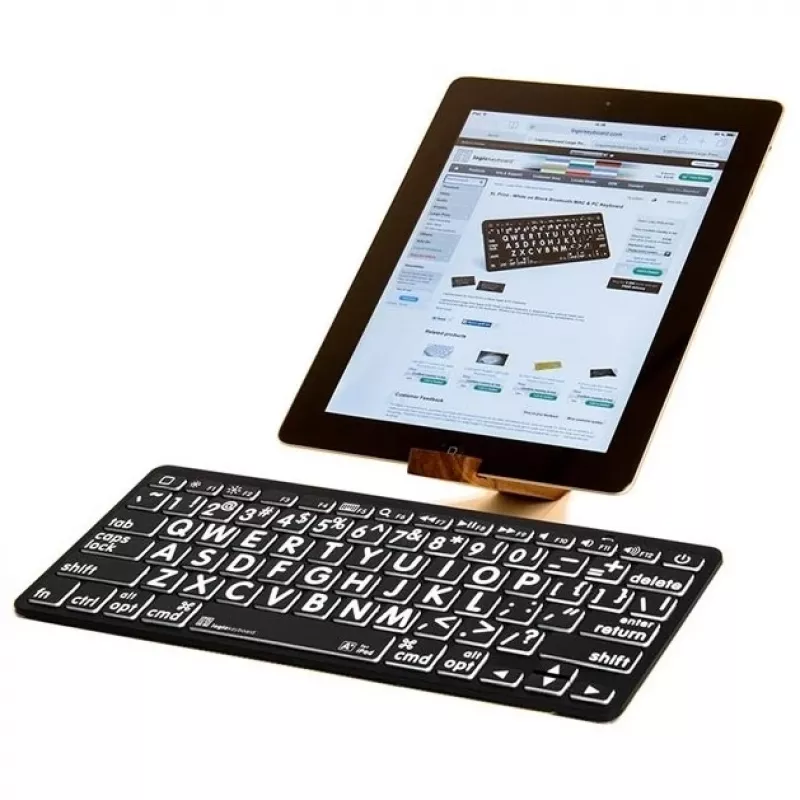 Logickeyboard Uniwersalna klawiatura Bluetooth LKB-LPWB-BTPC-DE QWERTZ niemiecka czarna