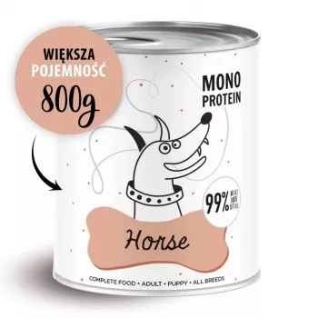 Mokra karma dla psów PAKA ZWIERZAKA Pepe Horse 800 g — kompletna bezzbożowa karma dla dorosłych psów z koniną