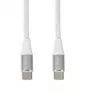 Kabel USB-C do USB-C IBOX IKUTC2W 2 m, USB 2.0, 3 A, biały, oplot tekstylny