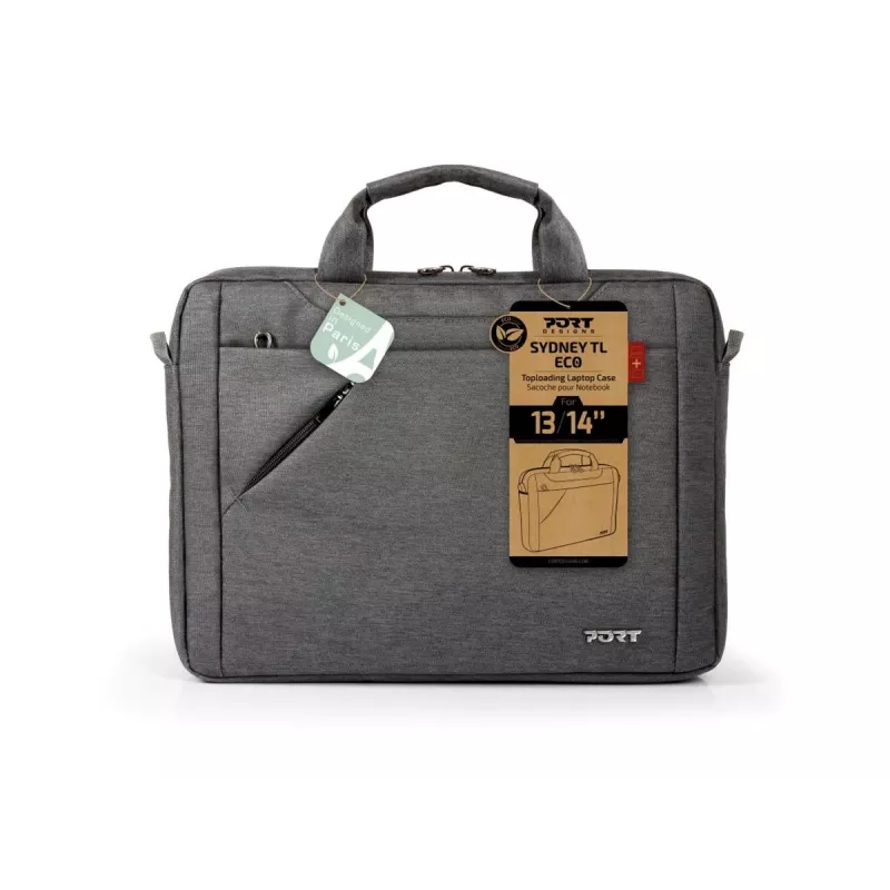 PORT DESIGNS | Sydney ECO | Pasuje do rozmiaru 13-14 cali | Etui na laptopa | Szary | Pasek na ramię