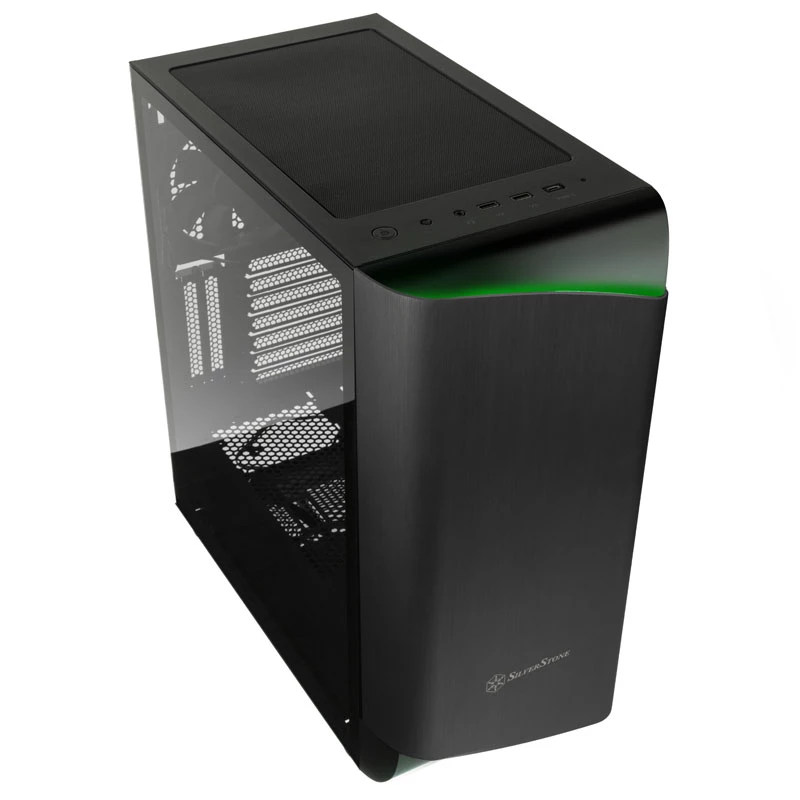 SilverStone Seta A1 Midi-Tower, Szkło hartowane - czarny