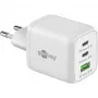 Ładowarka USB-C Fast Charger Nano, PD, GaN, 65 Watt (biała, 1x USB-A, 2x USB-C PD, Charge 3.0)