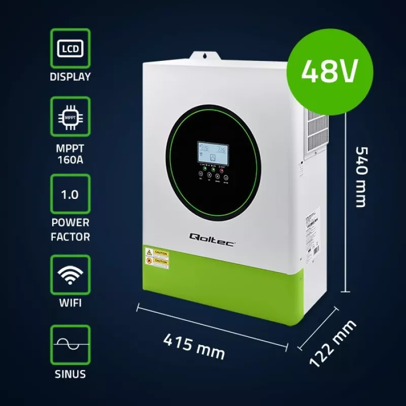 Falownik hybrydowy Qoltec Off-Grid 11000W