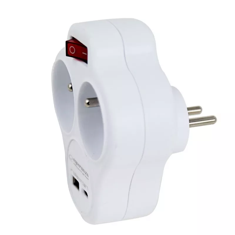 Esperanza ELK311W Rozgałęźnik elektryczny 2 GN. USB-C USB-A ON. Biały