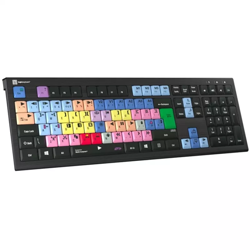 Logickeyboard Avid Media Composer ASTRA 2 podświetlana klawiatura PC UK (LKB-MCOM4-A2PC-UK)