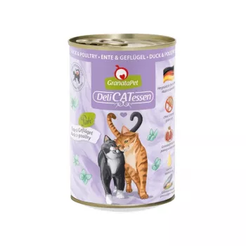 GRANATAPET DeliCATessen Kaczka i drób - mokra karma dla kota - 400g