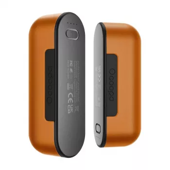 Ładowalny ogrzewacz do rąk Ocoopa UT2s, bateria 2×5000 mAh, 4 poziomy ciepła, USB-C, aluminium, pomarańczowy