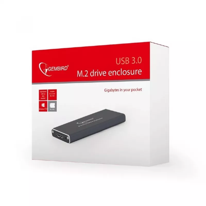 GEMBIRD EE2280-U3C-01 Gembird obudowa M.2 na USB 3.0, aluminium, czarna
