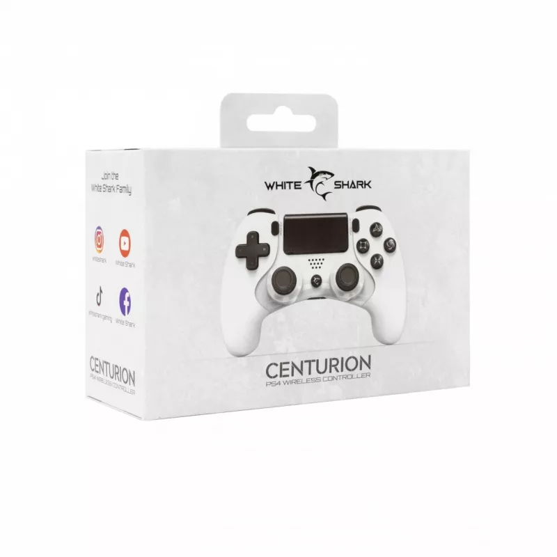 Gamepad White Shark CENTURION Czarno-Biały Bluetooth PlayStation 4 3