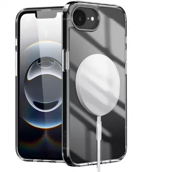 Nevox StyleShell SHOCKFlex - iPhone 16e/17e kompatibel zu MagSafe transparent