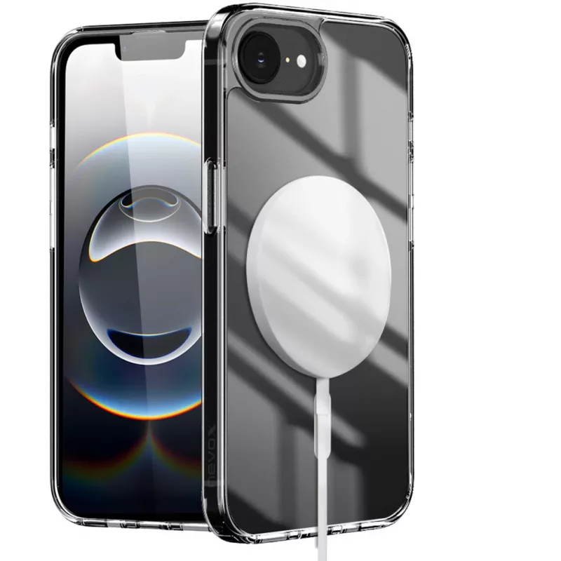 Nevox StyleShell SHOCKFlex - iPhone 16e/17e kompatibel zu MagSafe transparent