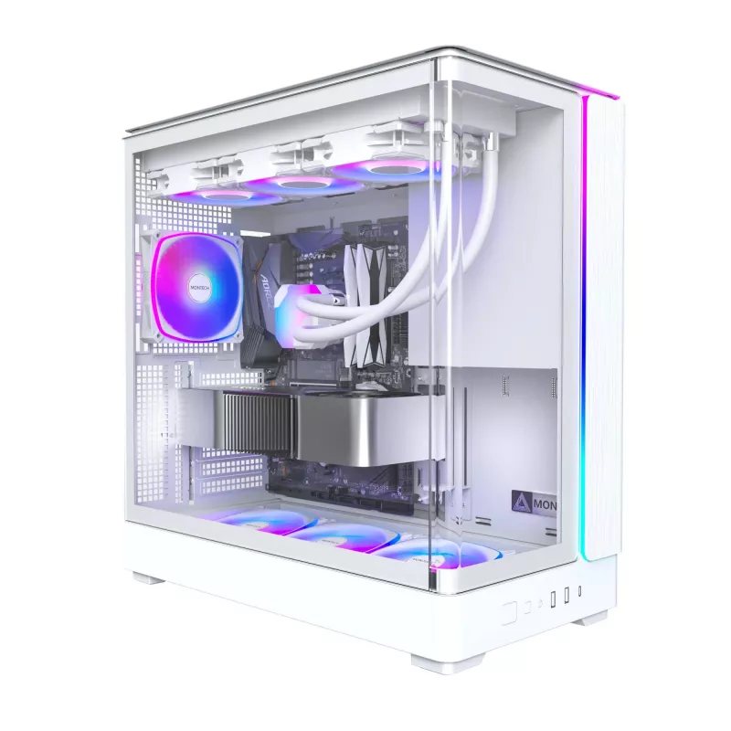 Obudowa komputerowa Montech KING 45 PRO (W) — biała wieża midi Micro ATX / Mini-ITX