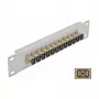 Patch Panel Światłowodowy DeLOCK 10 cali 12 portów SC Simplex Beżowy 1U Szary