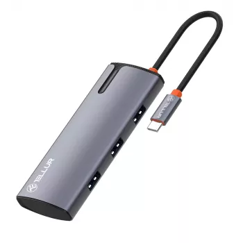 Hub USB-C Tellur TLL321061 z PD 3.0 100W, wyjściem HDMI i 3× portami USB 3.0
