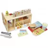 Melissa & Doug Drewniany Licznik Kanapek z Krajalnicą – 56-elementowy Zestaw Zabawek do Udawania Jedzenia - Certyfikat FSC