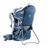 Plecak do noszenia dziecka DEUTER Kid Comfort Active — niebieski, poliamid, do 22 kg, daszek przeciwsłoneczny, podnóżek, VariQuick, Lite Air