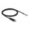 Kabel przejściowy DeLOCK USB 2.0 Typ-A do Serial RS-485 2 m Czarny