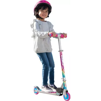 Hulajnoga dziecięca Razor A Tie-Dye — aluminiowa składana hulajnoga 2-kołowa, regulowana kierownica, ABEC-5, maks. obciążenie 65 kg