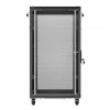 19-calowa szafa rack LANBERG FF01-6022-23B, 22U, 600×1000 mm, czarna, drzwi perforowane