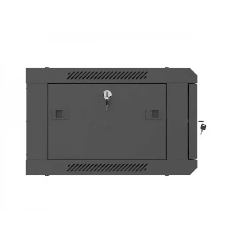 Wall-mount 19 inch rack cabinet LANBERG 4U 600x450 mm Czarny with metal door