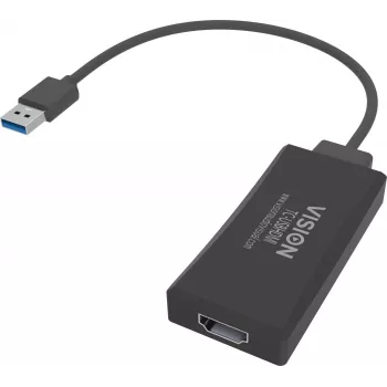 Adapter graficzny USB Vision TC-USBHDMI 1920 x 1080 pikseli Czarny